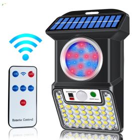 Outdoor LED Solar Body Sensing Wall Lighting Remote Control Light